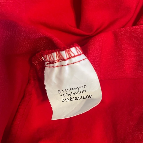 Bbonlinedress 1950s Style Retro Vintage Cocktail Party Red Swing Dress, Size 2XL - Picture 9 of 9